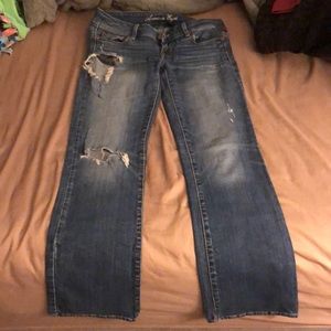 American Eagle distressed slim boot jeans 4